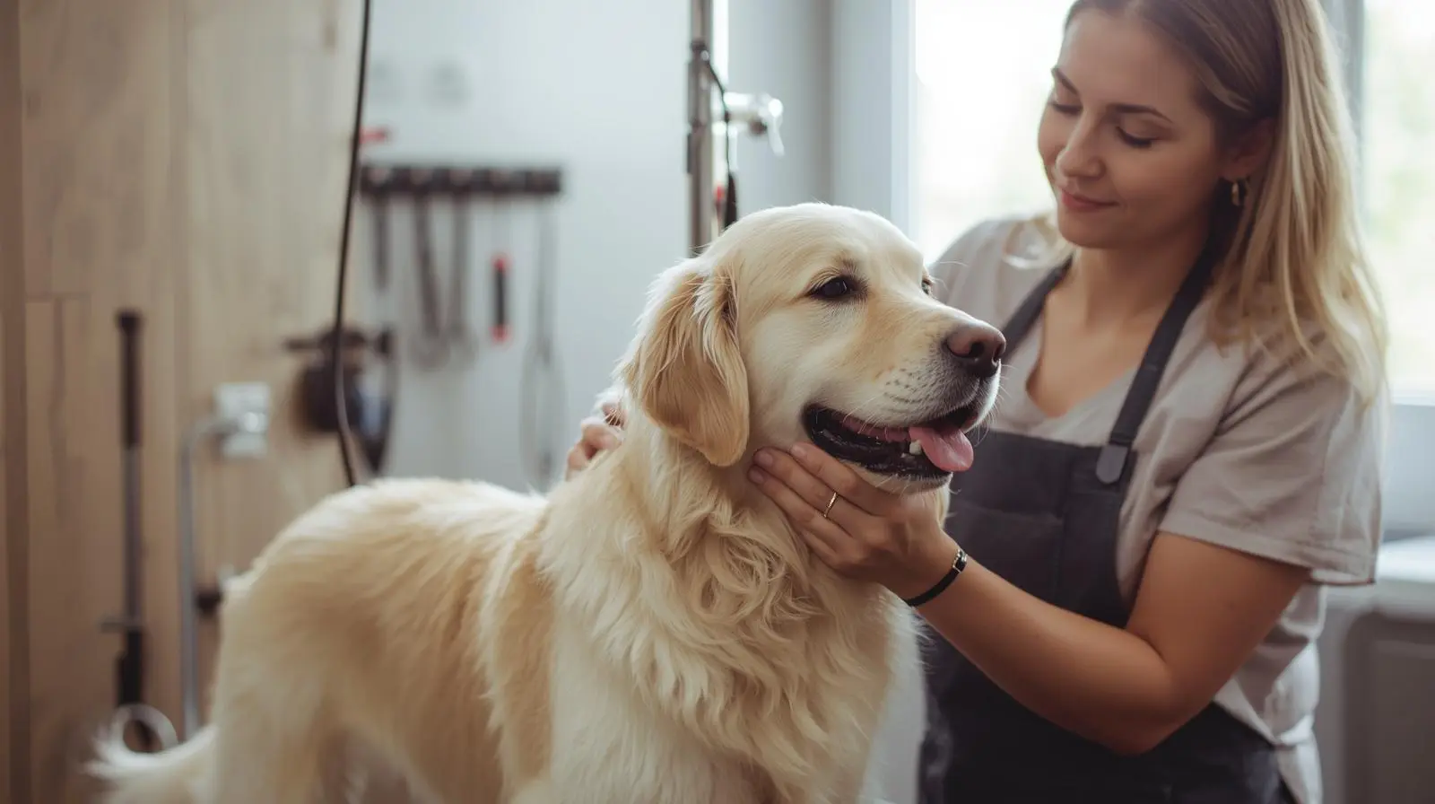 A cat looking content after a grooming session